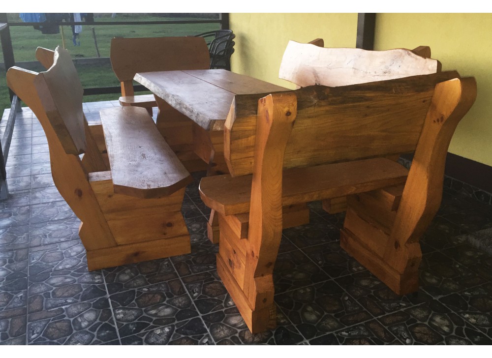 Meble ogrodowe - drewniany  komplet